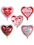 Popxstar 10Pcs 18Inch Valentine's Day Foil Helium Balloons Wedding Party Anniversary Supplies Heart I LOVE You Air Globos Supplies Ball