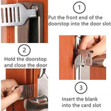 Popxstar Safety Anti-theft Door Blocker Portable 8cm Stainless Steel Safe Security Tool For Home Privacy Hotel Travel Door Lock Stopper