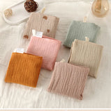 Popxstar 5Pcs Baby Cotton Washcloth Newborn Burp Cloth Square Towels 6-Layer Pure Cotton Soft Absorbent Gauze Cotton Baby Towels