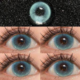 1 Pair New Colored Contacts Lenses for Eyes With Prescription 0 to -8.00 Degree Blue Eye Lenses High Quality Lenses