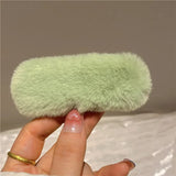 Popxstar Winter Plush Cute Hair Clip Grasping Lamb Children's Broken Hair Pin Clip Headwear Hair Accessories for Girls  Korean Style