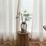 Japanese Curtains for Living Room Cotton Linen Gauze Balcony Bedroom Log Wind Window Screen Wabi Sabi Inspired Natural Drapes