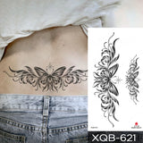 Popxstar Waterproof Temporary Tattoo Sticker Japanese Phoenix Flame Flash Tatto Feather Totem Body Art Arm Leg Waist Fake Tatoo Men Women