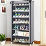 Popxstar 8layers Zippered Multi-Layer Dust Proof Shoe Rack Simple Assembled Large Capacity Shoe Storage Cabinet For Entryway Living Room