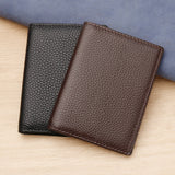 Popxstar Genuine Leather Men's Card Holder Anti-magnetic RFID Credit Card Bag Ultra Thin Soft Business Card Holder for Men
