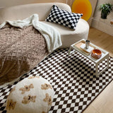 Popxstar  Japanese Style Carpets for Living Room Minimalist Bedroom Decor Plaid Carpet Checkerboard Lounge Rug Large Area Plush Floor Mat