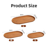 Popxstar  3pcs Large Tray Set, Snack Plate, Tea Cup Plate, Faux Wood Grain and Modern Style Design, Stackable, Reusable Plastic Trays