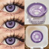 1pair Green and Red Anime Cosplay Colored Contact Lenses for Cosplayers: Daily, Party, and Eye Beauty Makeup Contacts