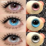 1pair Colored Colored Pupils for Eyes With Prescription Korean Lenses Gray Lenses for Woman Blue Contacts Lenses Big Eyes