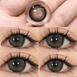 Popxstar  2Pcs Blue Eye Korean Lenses Fashion Anime Color Contact Lenses for Eyes With Diopters Prescription Beauty Pupil Makeup