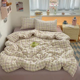 Popxstar  100% Cotton Bedding Set Cartoon Cute Animals Duvet Cover Set Bed Linen Flat Sheets Set 2 Pillowcases Single Double Queen Size