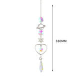 Popxstar Crystal Wind Chime Moon Sun Catcher Diamond Prisms Pendant Gift of Good Luck Outdoor Rainbow Hanging Drop Home Garden Decor