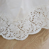 Popxstar  1Pc High Quality Pure Cotton Lace Bed Skirt, Bedspread, Bed Sheet, Bed Cover, Luxury Korean Princess Wedding Bedding Set