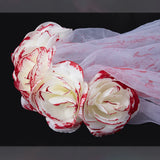 New Ghost Bride Bloodshed Headveil Hair Buckle Mask Halloween Ghost Festival Costume Accessories Party Props