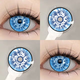 Cosplay Contact Lens Beauty Cosmetics Colored Contacts Black Lenses Halloween Makeup Cosplay White Lens Circle Block Lens