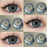 Popxstar  1 Pair Colored Contact Lenses for Eyes Natural Fashion Lenses Gray Beauty Pupils Blue Eye Lenses Cosmetics Soft Lenses