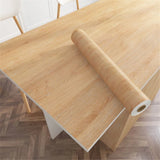 Popxstar 1 Roll Pvc Oil-proof Wood Grain Sticker Self-adhesive Wallpaper For Kitchen Countertop Furniture Cabinet Table Wall Renovation