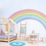 Popxstar  Large Rainbow Pastel Wall stickers Mural Nursery Kids Room Wall Decals Baby Shower Playroom Decorations Baby Boy Girl Gift