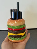 Popxstar Hamburger Pen Holder Pencil Holder for Desk Hamburger Handmade Pencil Holder Bedroom Desk Organizers Desk Accessories Decoration