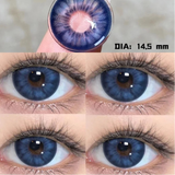 Popxstar 1Pair Myopia Lenses Color Contact Lenses for Eyes Lenses With Diopters Prescription Fashion Lenses Blue Eye Lenses