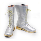 Popxstar Zoey Cosplay Shoes Silvery Boots Game KPop Role Play Performance Props For Women Girls