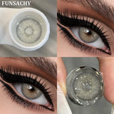 Popxstar  2pcs Colored Contact Lenses for Eyes Blue Pupils Lens Natural Brown Softlens Beautiful Cosmetic Gray Green Eye Contacts