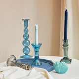 Popxstar Vintage Crystal Candle Holder Decoration Wedding Table Cristal Candle Stand Crystal Candelabra Taper Candlestick Holder