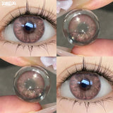 Popxstar  2PCS  Red Color Contact Lenses Large Diameter 14.5mm Myopia Degree Colored Lens Blue Beauty Pupil Makeup One Year Use