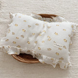 Popxstar INS Ruffle Edge Gauze 100% Cotton Princess Pillow Case 30X50 48X74cm Breathable Pillowcase Decorative for Home Bedding Bedroom