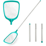 Popxstar Pond Skimmer Net Summer Pool Skimmer Net With Retractable Pole Leaf Removal Garden Pond Professional Cleaning Tools
