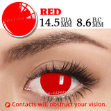 Popxstar  1 Pair Contact Lenses for Eyes Cosplay Lenses Anime Lenses Anime Accessories Halloween Lenses Black Lenses Pink Lens