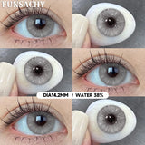 Popxstar  1 pair Green Color Series Contact Lenses for Eyes Natural Blue Lenses Eye Makeup Beauty Pupils Yearly Use Cosmetics Len
