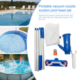 Popxstar Swimming Pool Vacuum Cleaning Kit Clean Pool Bottoms Net Pool Filter Outdoor Pool Vacuum Cleaner Set Cleaning Skimmer Pool Tool