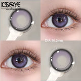 Popxstar  2Pcs Best Selling Color Contact Lenses Myopia Degree -0.00 to -8.00 Purple Series Soft Lens EyeBeauty Pupil