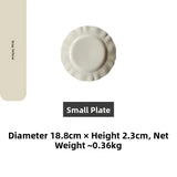 Popxstar  Camus Say Classic Medieval Sle Dert And Main Course Plate Sal Plate Cerc Pure Color French Sle Dining Utensils