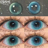 2PCS Korea Color Contact Lenses Blue Green Beauty Pupil Natural With diopter Makeup Fashion Grey Black Lens Free Delivery