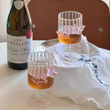 Popxstar Three-dimensional Butterfly Wine Glass Simple Round Glass Cup Creative Handmade Glass Wine Glasses  Champagne Cocktail Cup Gift