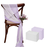 Popxstar 12 Pcs 17x275cm Green  Chiffon Chair Sashes  Wedding Chair Covers Ribbon Wedding Party Aisle Chair Decor