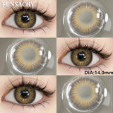 Popxstar  1 Pair Myopia 0~-8.00 Degree Color Contact Lenses for Eyes Natural Lenses with Prescription Diopter Eye Contacts Yearly