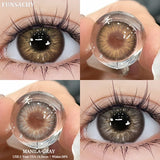 Popxstar  1 Pair Colored Contact Lenses for Eyes Korean Fashion Cosmetic Color Eyes Lens Brown Natural Lenses Beauty Gray Pupil