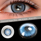 Popxstar 1 Pair Myopia Eyes Colored Lenses with Diopter Comfort Wearing Eyes Contacts Lenses Prescription Yearly Use