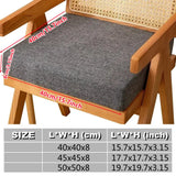 Popxstar 35D Plus Hard High Density  Linen Square Cushion Chair Pad Office Chair Cushions Buttocks Chair Mat Sofa Tatami Seat Cushion