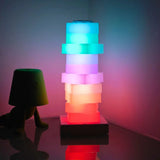 Popxstar  Creative DIY Adjustable RGB Magic Cube Night Light, USB Home Bedroom Game Room Dimming and Color Changing Bedside Lamp