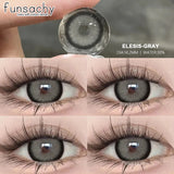 1 Pair Gray Color Contact Lenses Beautiful Pupils for Eyes Korea Fashion Brown Lenses Natural Softlens 0.00 Degree Lens