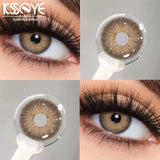 1 Pair Fashion Natural Colored Contacts Lenses for Eyes Brown Beautiful Pupils Cosmetic Green Contacts Blue Myopia Lenses