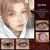Popxstar  2pcs Halloween Colorful Contact Lenses Pink Red Lenses Multicolored Soft lenses Anime Cosplay Eye Lenses Fast shipping