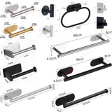 Popxstar Adhesive Toilet Paper Holder Wall Mount For Bathroom Kitchen Silver Gold Black Towel Storage Stand Stainless Steel Tissue Rack