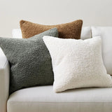 Multi-size Multi-color Teddy Pillowcase Ins Style Solid Color Sofa Cushion Cover Cozy Living Room Decorative Throw Pillow Cover