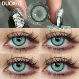 Popxstar  1Pair Soft Contact Lenses Green Lenses Blue Eye Degree Myopia Degree Prescription -0.00 to -8.00 Grey Beautiful Pupil