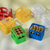 Popxstar  3D Printed Beer Crate Style AA/AAA Battery Storage Boxes Stackable Battery Organizer Home Office Desktop Decor Storage Tool Gift